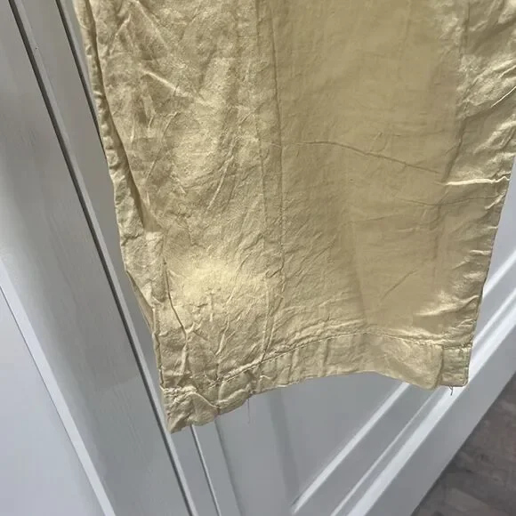 CP SHADES Light Mustard Yellow Rayon & Cotton 2-Piece Set, Size S